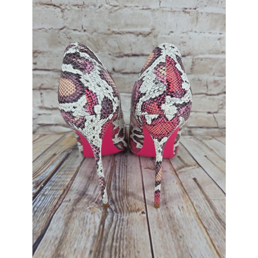 NEW Womens Faux Snake Skin Pointy Toe Stiletto High Heel Shoe Size 40 - 9 - Picture 5 of 5